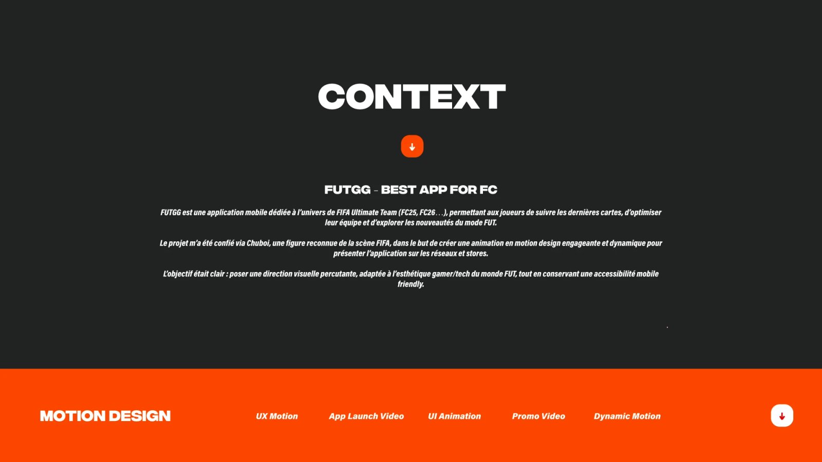 FUT GG — Motion Design — Vue 1