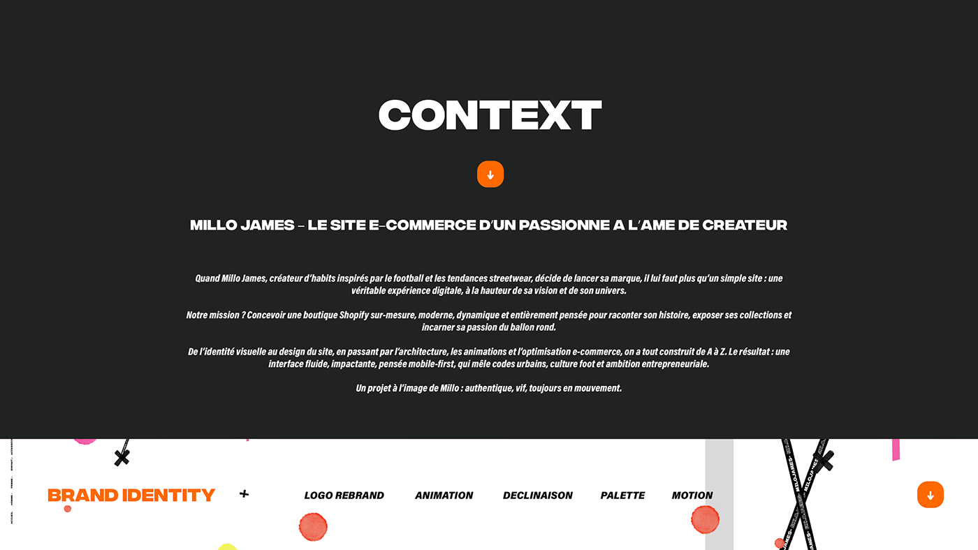 Millo James — Branding & Website Design — Vue 2